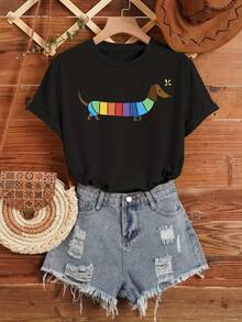 Women T-Shirts - Black - View 1