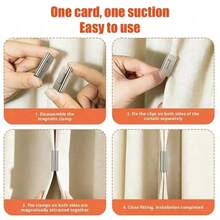 Magnetic Curtain Clips, Curtain Magnetic Closure Keeps Curtains Shut, Prevents Light Leakage, Suitable For Outdoor/Indoor Curtains, Home, Bedroom, Office - Multicolor - View 6