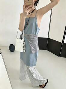 Bolso de cubo de cuero suave estilo Ins para mujer, bolso bandolera con cordón para teléfono - Multicolor - Ver 3