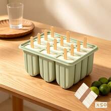 Silicone Popsicle Molds, 12pcs, Suitable For Refrigerator Homemade Ice Cream Popsicle Molds, 12 Holes, Includes Wooden Sticks, Funnel And Gift Bags DIY Set, Easy To Fill Homemade Fruit Popsicle Molds, Great Choice For Party Supplies - Multicolor - View 12
