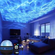 1PC Water Ripple Projection Lamp, LED Night Light, USB Powered With Remote Control And Multiple Color Adjustments, Perfect Gift For Birthday, Wedding, Halloween And Home Decor Room Decoration Night Light Atmosphere Lamp Bedroom Light - Multi-color light - View 3