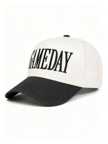 1顶女士“GAMEDAY”刺绣可调节棒球帽，也可作卡车帽、棒球帽、户外遮阳帽、时尚配饰、节日礼物，适合春夏日常佩戴、旅行、海滩等场合。 - 棒球帽 - 查看 15