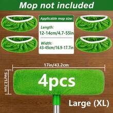 4/6pcs High Quality Reusable Mop Replacement Pads: Washable, Durable, Wet & Dry Use, High Absorbency, 2 Sizes - Multicolor - View 18
