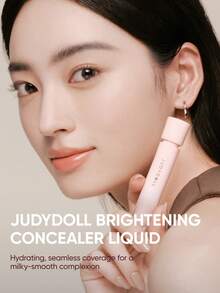 JUDYDOLL BRIGHTEN & CONCEAL Concealer Liquid For Covering Tear Troughs And Acne Marks, Natural Moisturizing Makeup Base, Lightweight - C03 Olive Green - View 8