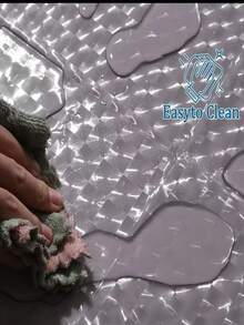1件裝 Water Cube 3D 防水防霉浴室浴簾，含頂部與底部內襯，酷感透明冰晶圖案浴簾 - 半透明材質，易清潔易掛，適合浴室裝飾，3D 錯視貓眼浴簾，透明風格，具隱私保護功能，適合民宿、飯店浴室，輕薄輕量冰塊浴室浴簾，附塑膠浴簾環，四季適用半透明浴簾 - 藍色 - 查看 3