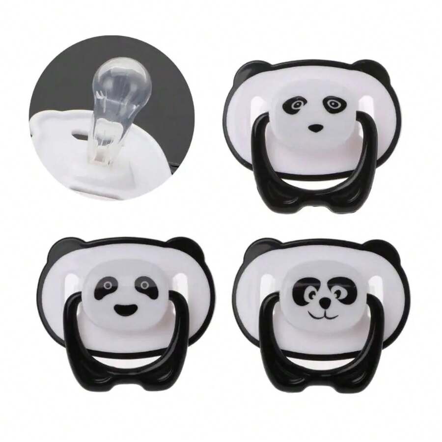 Panda Silicone Pacifier, Pacifier Corrector For Newborns, Weaning Tool For Babies 0-1 Year Old - A - View 1