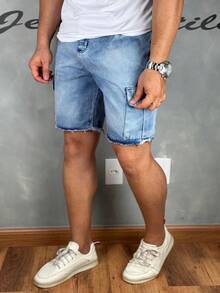 Stonewashed Cargo Shorts - Stoned - View 3