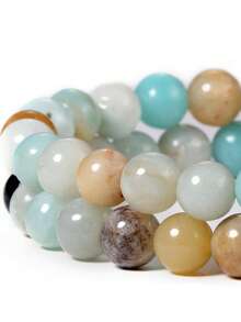 1 Strand Natural Amazonite Beads Jade Beads String 4/6/8/10mm Fashion Handmade Diy Loose Beads Suitable For Making Bracelets Necklaces For Lovers Gift - Abacus Beads - View 6