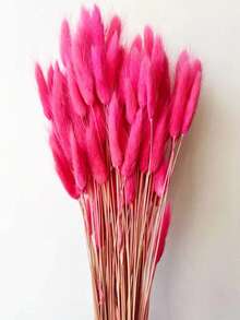 30–240 Pcs/Pack | 16.5 Inch Total Length Artificial Rabbit Tail Grass Home Decor. Artificial Rabbit Tail Grass Stems For Bohemian Style Floral Arrangements, DIY Crafts, Home/Kitchen Soft Decor, Wedding Backdrop, Christmas, Thanksgiving Decorations, Handmade Wreath Making. - Hot Pink - View 3
