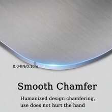 Premium Titanium Steel Double-Sided Cutting Board, Durable Stainless Steel Material, Suitable For Kitchen And Catering. Easy To Clean, Ergonomic Handle And Rounded Corner Design. Sturdy Body Supports Dishwasher Use, Suitable For Fruit, Vegetable And Meat Preparation. - Grey - View 3