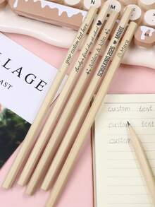 6-192pcs Custom Engraved Name/Text Pencils, Personalized Sketch Pencils,Customized Name Bulk Pencils,Customizable Golf Pencils With Erasers,Erasable Pencils,Fun Pencils,For Wedding,Birthday Gifts,Party Favor,For Classroom,Office, Reward - Style B - View 8