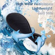 Unisex Lightweight Breathable Water Shoes, Quick-Dry Water Socks, Breathable Striped Shoes, Suitable For Beach, Yoga And Sports - Black - View 6