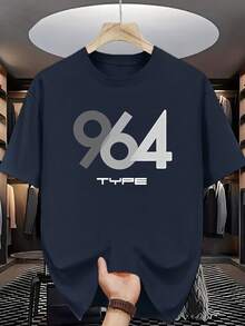 Nueva camiseta versátil de moda casual% algodón con estampado de manga corta - Camiseta de manga corta con estampado '964 TYPE Basketball Passionate Youth' - Imprescindible para deportes y ocio, adecuada para aficionados al baloncesto y jóvenes entusiastas del deporte - Unisex. - Negro - Ver 6