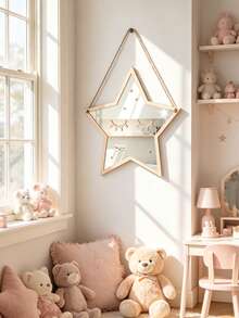 1 pezzo Decorazione da parete a specchio con nuvola, stella e luna, adatta per cameretta, articoli essenziali per neonati, decorazione della stanza, decorazione della cameretta per ragazze, articoli essenziali per neonati - Multicolore - Visualizzare 5