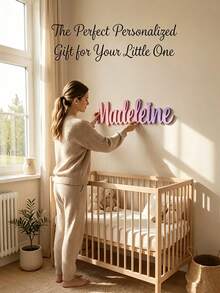 1 Stück personalisiertes Holz-Namensschild für Kinder, geeignet für Kinderpartys, Geburtstagsfeiern und andere Anlässe, kann personalisiert werden, ideales Geschenk für Kinder, Sohn, Tochter, auch geeignet für Wachstums-Erinnerungen, Kindertag, Geburtstag, Einweihungsparty und andere Anlässe. Geeignet für Zuhause, Schlafzimmer und andere Räume - Stil 3 - Übersicht 5
