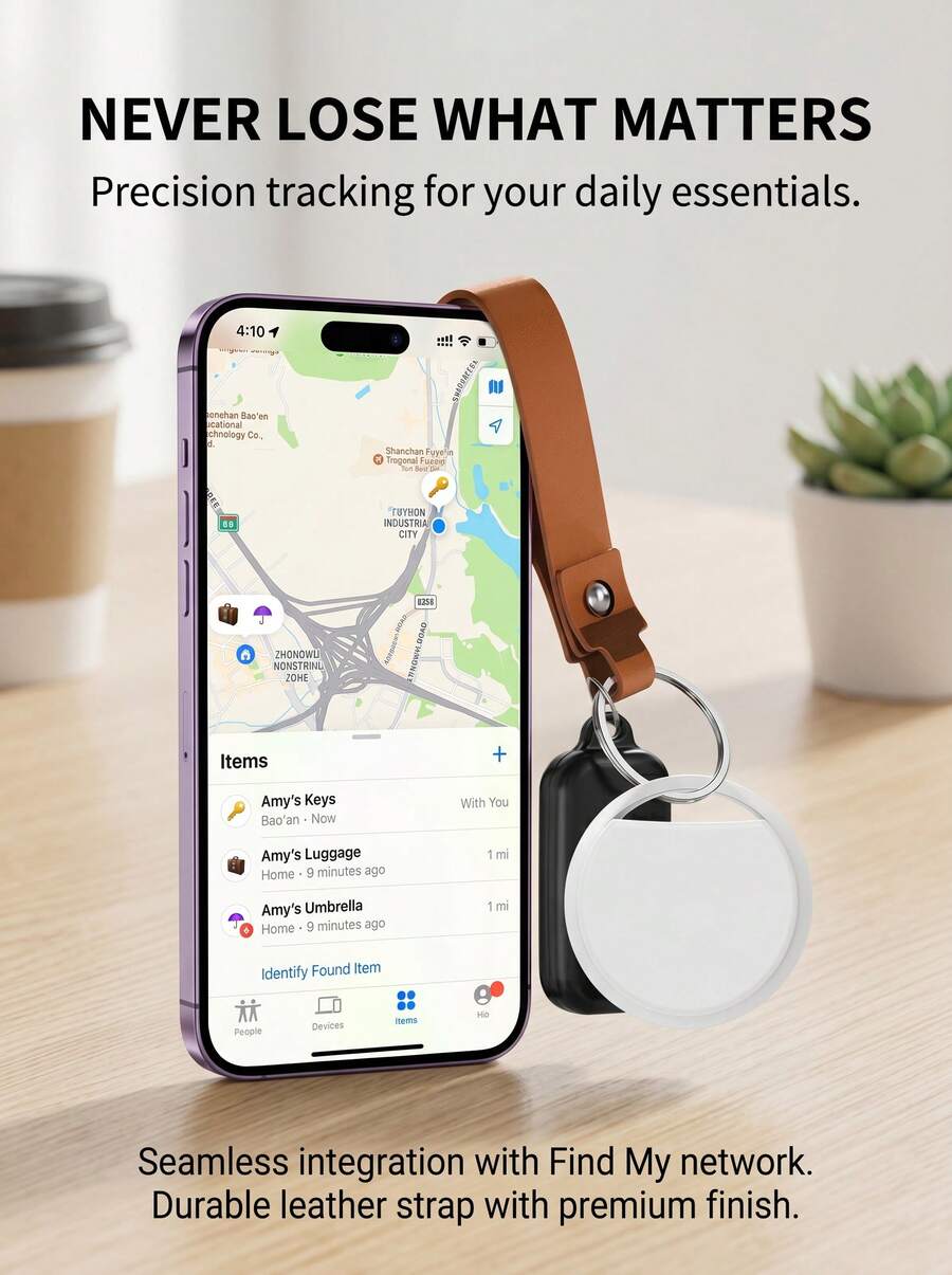 RSH 【Apple Find My認證】防丟定位器 相容於Airtag 藍牙寵物追蹤器 蘋果查找網路 智慧型防丟器（鑰匙/錢包/寵物通用）