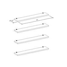 kit 4 Prateleiras Decorativas Grandes Nicho 60 x 15 MDF - Branco - Visão 4