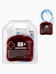 Sangue Artificial Falso Vermelho Profissional Maquiagem SFX Decoração Halloween Fantasias Cosplay Terror Efeito Realista Para Festas E Eventos - 150ml Bolsa - Visão 1