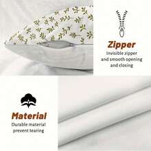 2入組綠葉與天鵝圖案枕套，單面柔軟，適用於40*40/45*45/50*50cm枕芯，家居裝飾，適合臥室與客廳，節日禮物，不含枕芯 - 彩色 - 查看 6