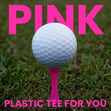 FINGER TEN Plastic Golf Castle Tees Value 10 Pack, Bright 2 3/4 Inch Orange & 2 1/4 Inch Pink With Step Down Design & Consistent Height For Men Women Golfers - Rose Red - View 6
