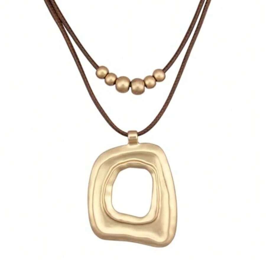 S Design, Sweater Chain, Handmade Jewelry - Thick Gold Necklace - View 1