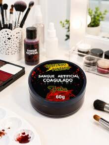 Artificial Blood Fake Red Professional Makeup SFX Decoration Halloween Costumes Cosplay Horror Realistic Effect For Parties And Events - 60g Coagulated - View 3