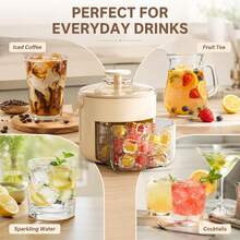 1 pieza Molde de bandeja de cubitos de hielo tipo presión, fabricador de bolas de hielo, caja de almacenamiento de hielo de gran capacidad para refrigerador del hogar - Multicolor - Ver 3