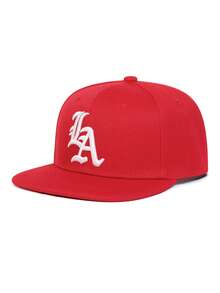 1pc Men's A Los Angeles NY Dodgers Adjustable Sun Protection Baseball Cap Embroidered Letter Hat - LA Flat Edge - View 6