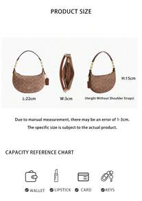 Coach Printed Ladies' Shoulder Bag CEL06IMXHE - 棕黃色/褐色CEL06IMXHE - 查看 9