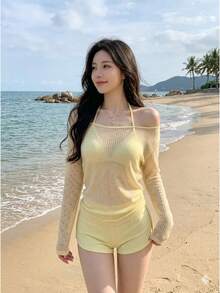 Women Bikini Sets - Light Yellow - View 1