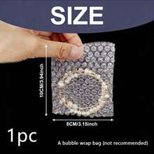 50pcs Transparent Plastic Bubble Packaging Bags, Reusable, Uncoated Durable Material, Transparent Visible Design, Shockproof Bags, Suitable For Jewelry Display, Small Item Shipping And Transport, Accessory Storage, Ideal For Small Business Daily Use - Multicolor - View 7