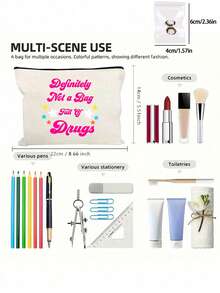 "Definitely Not Full Of Medicine" Makeup Bag, Colorful Sarcastic Letter Print Zipper Pouch, Portable Travel Toiletry Bag, Lightweight Medicine Storage Bag, Reusable Pill, Cosmetic, Small Accessory Organizer, Humorous Gift For Women, Friends And Travel Enthusiasts, Back To School Gift, Teacher's Day Gift - Multicolor - View 11