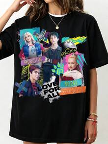 Zombies 4 Movie Crew-Neck Printed Men's Fashion Short-Sleeved Sports T-Shirt - Black - View 1