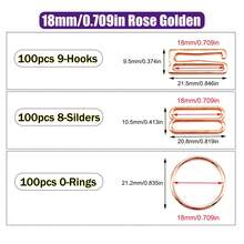 HSDOUBLE 300pcs/Pack Metal Bra Rings, Sliders, Bra Strap Hooks, Adjustable Buckles, Lingerie Strap Adjustment Accessories, Used For Lingerie Swimwear Adjustment Sewing Accessories - 300pcs - View 12