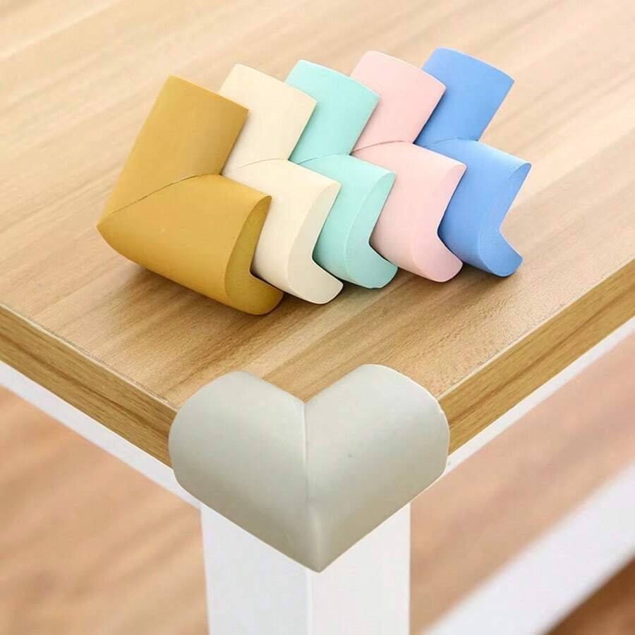 10pcs Children's Anti-Collision Corner Protectors, Extra Wide And Thick, Baby Table Corner Anti-Collision Soft Padding, Infant Dining Table TV Furniture Corner Guards - As Shown - View 1