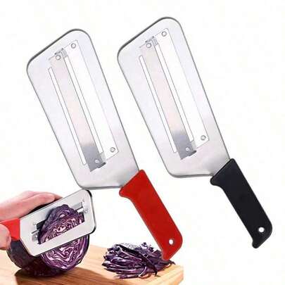 1pc Double-Edged Vegetable Knife, Slicer, Cabbage Shredder, Peeler, Kitchen Small Tool, Fruit & Vegetable Cutter