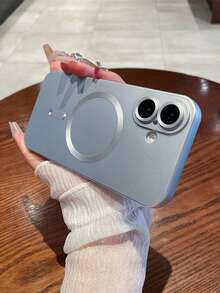 1 Piece Magnetic Phone Case, Magnetic Induction Slim Phone Case, Compatible With IPhone 15/15Pro/15Plus/15ProMax - 銀色 - 查看 4
