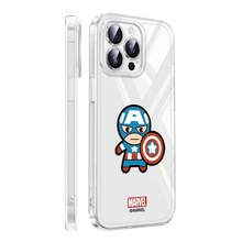 Miniso 漫威鋼鐵人美國隊長雷神蟻人卡通個性化男孩手機殼，適用於iPhone 18 Pro/18 Pro Max/17/17 Pro/Air/16 Pro Max/15 Plus/14/13 Mini/IP17/15 Pro/12 Pro/11/16 Plus，防摔透明防刮保護殼，兼容Apple - 無色 - 查看 3