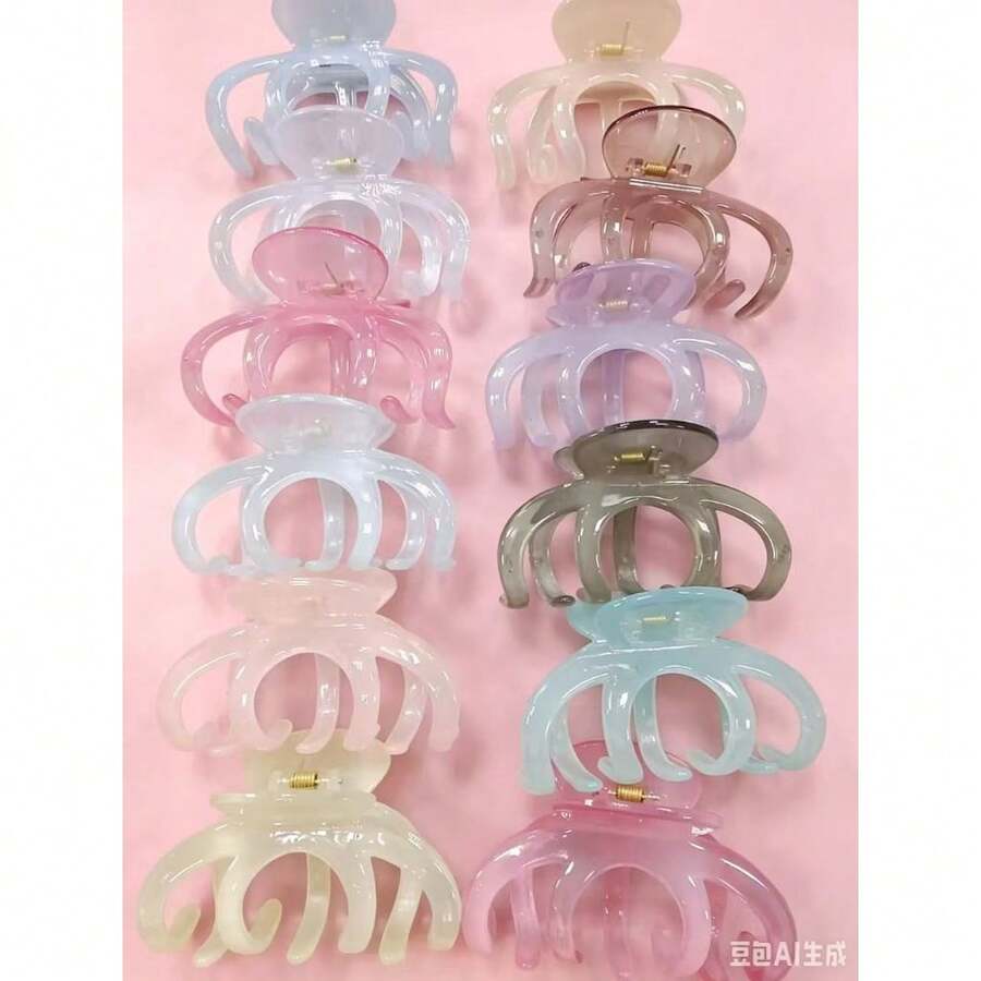 Kit Of 18 Cute Korean Women's Hair Clips (11cm) - Set Of 18 Models - 1817 - 查看 1