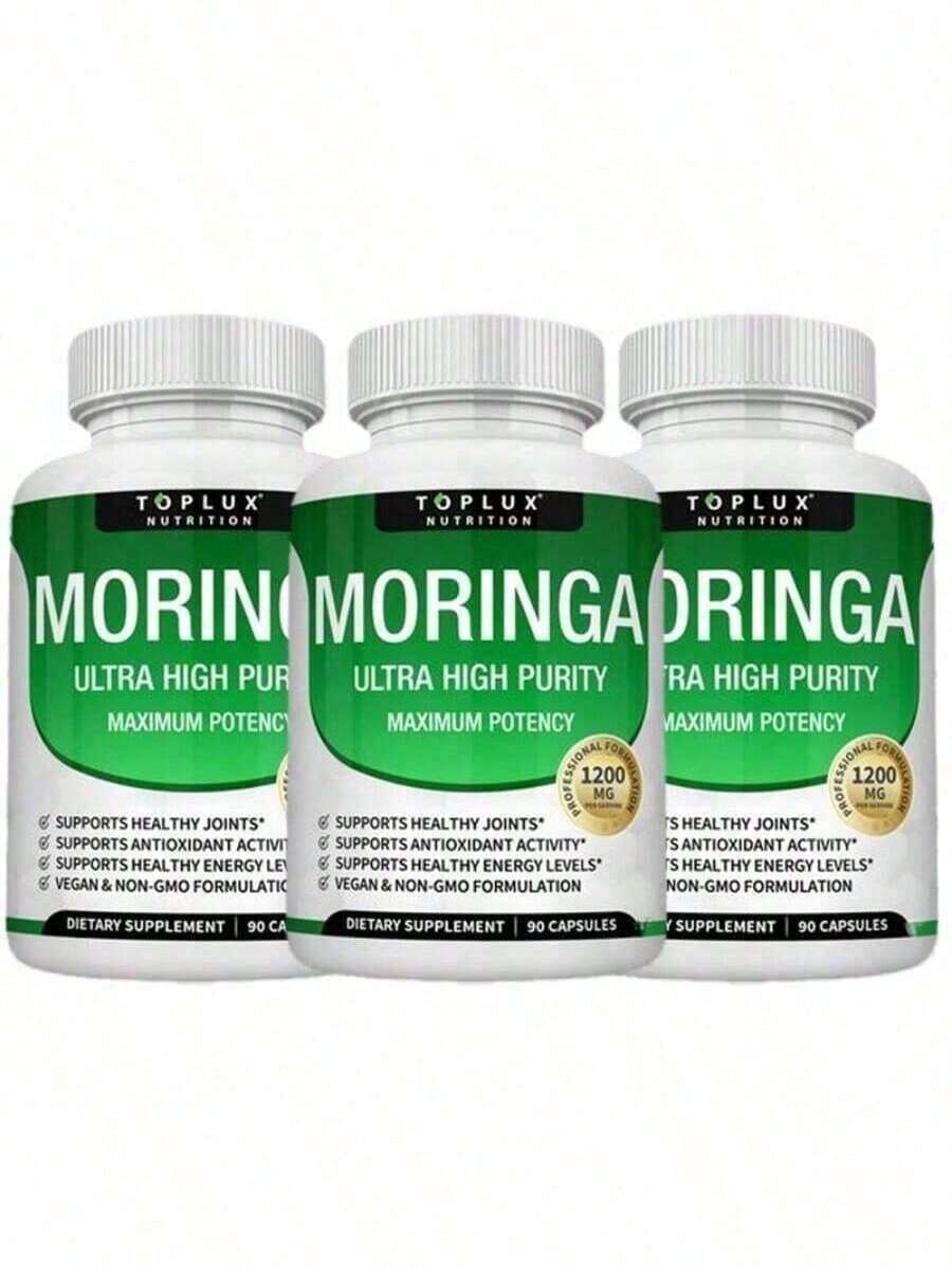 Moringa Capsules 1200mg - Pure Moringa Powder For Immune, Gut Health 90 Capsules - 3 - 查看 1
