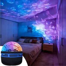 1PC Water Ripple Projection Lamp, LED Night Light, USB Powered With Remote Control And Multiple Color Adjustments, Perfect Gift For Birthday, Wedding, Halloween And Home Decor Room Decoration Night Light Atmosphere Lamp Bedroom Light - Multi-color light - View 6
