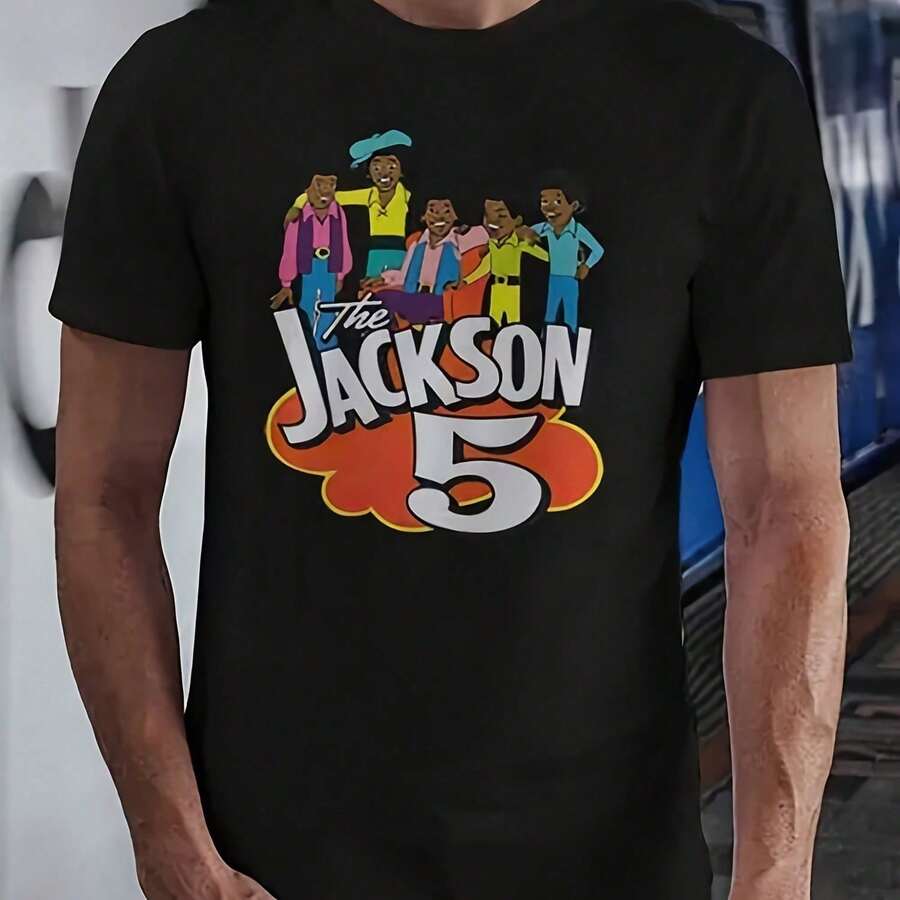 Men T-Shirts - 黑色 - 查看 1