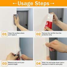 1pc 0.78in X 118.11in Peel And Stick Flexible Wall Decorative Trim Strip, Self-Adhesive Corner Trim, Bendable Decorative Strip For Floor Edges, Wall Corners, Stairs, Cabinet Edges - A - View 13