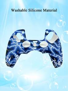 Compatible With PlayStation 5, 1pc Controller Protective Case + 8pcs Thumb Grip Caps + 1pc Storage Bag Set, Anti-Drop Anti-Slip Anti-Scratch Anti-Sweat Enhanced Gaming Operation Feel And Experience, Convenient For Carrying And Storing Accessories - Protective Case + Joystick Cap + Storage Bag Set - View 8