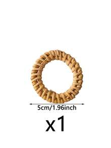 24pcs/12pcs/6pcs Bohemian Style Woven Napkin Rings, Natural Bamboo Fiber Napkin Rings, Vintage Tabletop Napkin Holder, Farmhouse Style Napkin Rings - Ideal Tabletop Decor For Home, Wedding, Holiday And Party - One Size Fits All - View 8