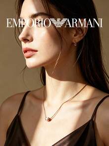 Kalung Liontin Baja Tahan Karat Emas Mawar Armani EGS2828221 - Emas - View 5