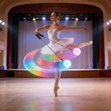 LED Soft Light Poi Spinning Ball, 9 Dynamic Light Modes, Rainbow Gradient, High-Speed Flashing Rotation, Durable Glowing Dance Prop, Perfect Christmas Gift For Adults, Beginners And Professional Performers - 4PCS - View 10