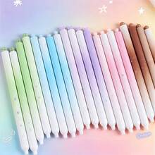 4pcs/Box Gradient INS Style Twist Gel Pens, High-Value Student Exam Practice Pens, Rotating Tip 0.5mm, Minimalist Black Ink - A - View 3