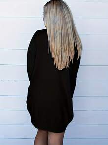 Chaqueta Cárdigan de Manga Larga para Mujer - Negro - Ver 8