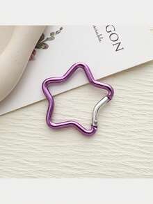 5pcs/10pcs Multicolor Star-Shaped Clasp Keychain Fastener, Clothing & Bag Decorative Buckle, Car Key Pendant, Holiday Birthday Decoration - Multicolor - View 6